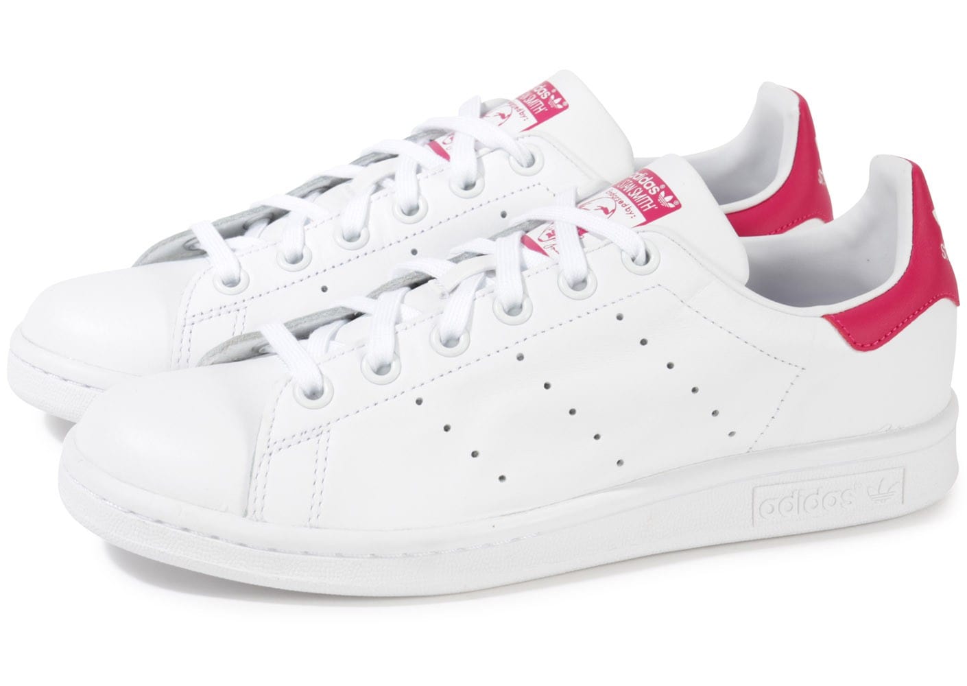 chaussures adidas femme blanche et rose
